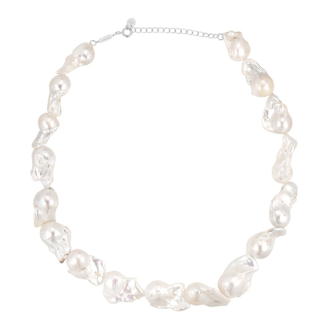 Avea Pearl Necklace Silver - Vandaya